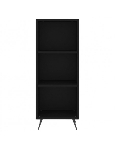 Credenza Nera 34,5x34x180 cm in Legno Multistrato