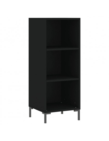 Credenza Nera 34,5x34x180 cm in Legno Multistrato