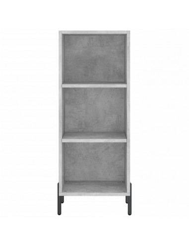 Credenza Grigio Cemento 34,5x34x180 cm in Legno Multistrato