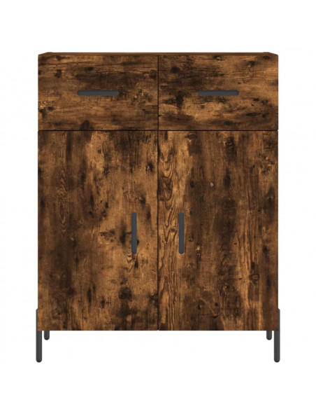 Credenza Rovere Fumo  69,5x34x180 cm in Legno Multistrato