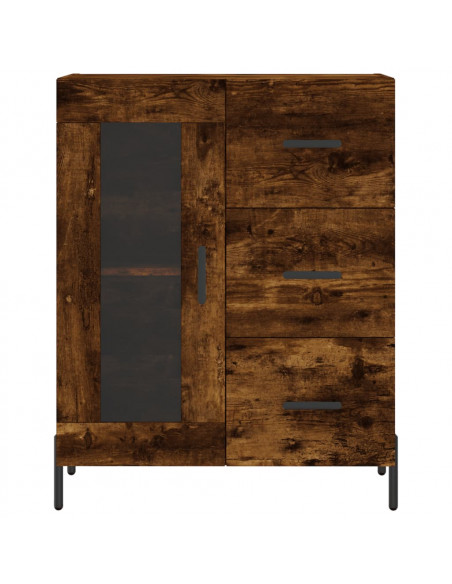 Credenza Rovere Fumo  69,5x34x180 cm in Legno Multistrato