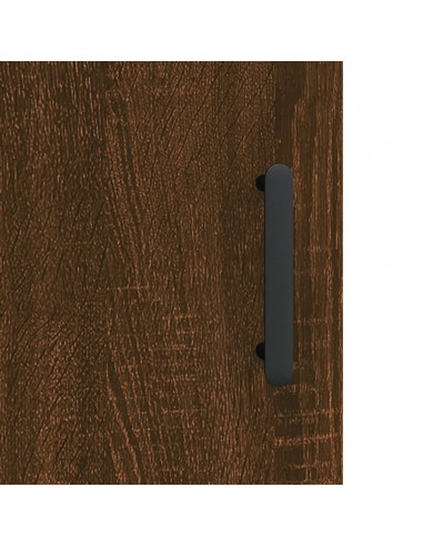 Credenza Rovere Marrone 69,5x34x180 cm in Legno Multistrato
