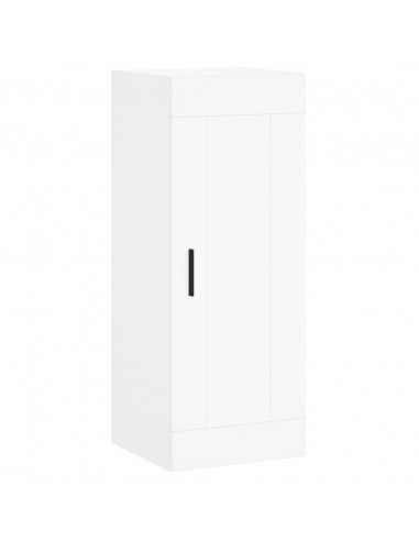 Credenza Bianca 34,5x34x180 cm in Legno Multistrato