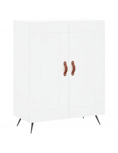 Credenza Bianca 69,5x34x180 cm in Legno Multistrato 2