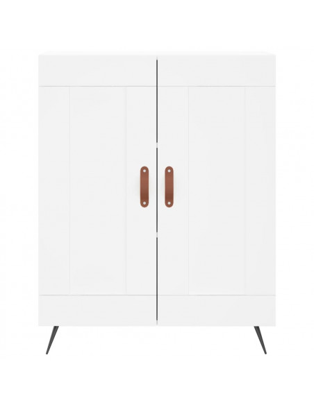 Credenza Bianca 69,5x34x180 cm in Legno Multistrato