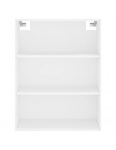 Credenza Bianca 69,5x32,5x180 cm Legno Multistrato 2