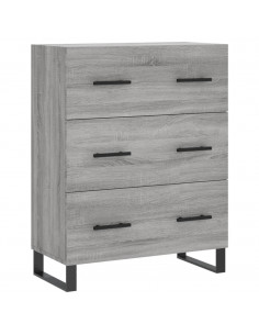 Credenza Grigio Sonoma 69,5x34x180 cm in Legno Multistrato 2