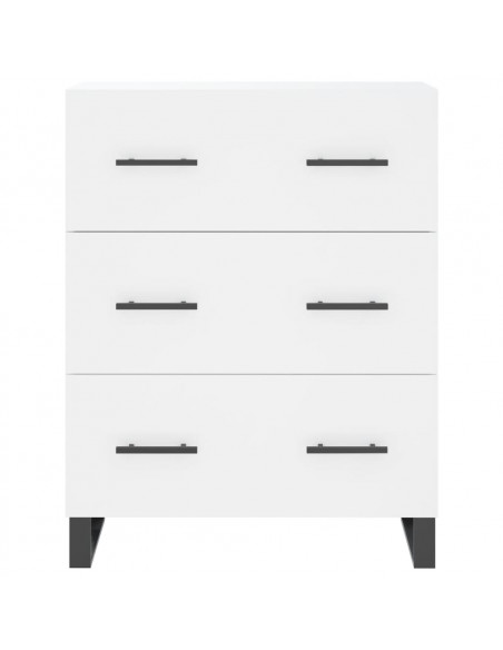 Credenza Bianca 69,5x34x180 cm in Legno Multistrato