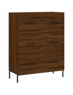 Credenza Rovere Marrone 69,5x34x180 cm in Legno Multistrato 2