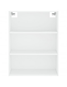 Credenza Bianca 69,5x32,5x180 cm Legno Multistrato 2