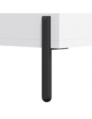Credenza Bianca 69,5x32,5x180 cm Legno Multistrato