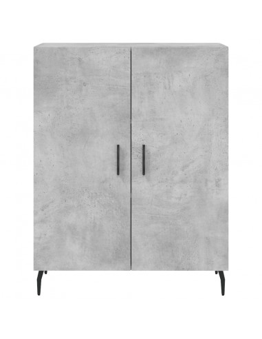 Credenza Grigio Cemento 69,5x34x180 cm in Legno Multistrato