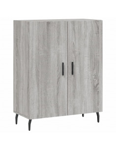 Credenza Grigio Sonoma 69,5x34x180 cm in Legno Multistrato 2