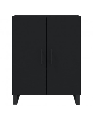 Credenza Nera 69,5x34x180 cm in Legno Multistrato