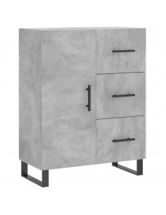 Credenza Grigio Cemento 69,5x34x180 cm in Legno Multistrato 2