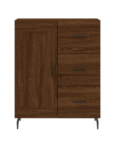 Credenza Rovere Marrone 69,5x34x180 cm in Legno Multistrato