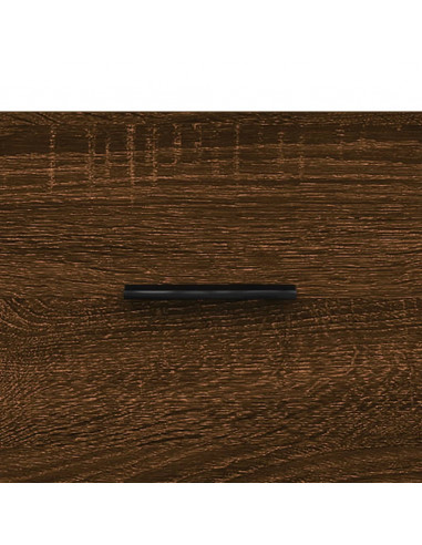 Credenza Rovere Marrone 69,5x34x180 cm in Legno Multistrato