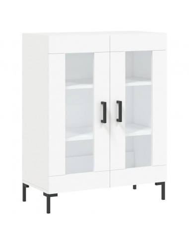 Credenza Bianca 69,5x34x180 cm in Legno Multistrato