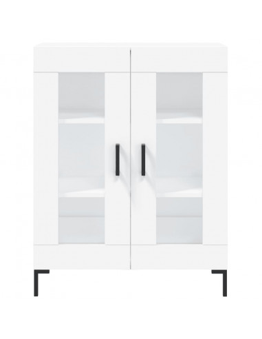 Credenza Bianca 69,5x34x180 cm in Legno Multistrato