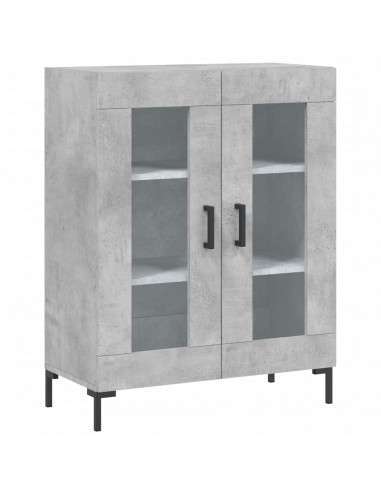 Credenza Grigio Cemento 69,5x34x180 cm in Legno Multistrato
