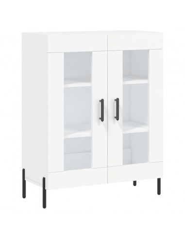 Credenza Bianca 69,5x34x180 cm in Legno Multistrato