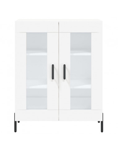 Credenza Bianca 69,5x34x180 cm in Legno Multistrato