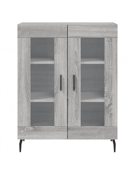 Credenza Grigio Sonoma 69,5x34x180 cm in Legno Multistrato