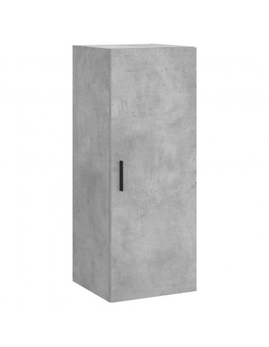 Credenza Grigio Cemento 34,5x34x180 cm in Legno Multistrato