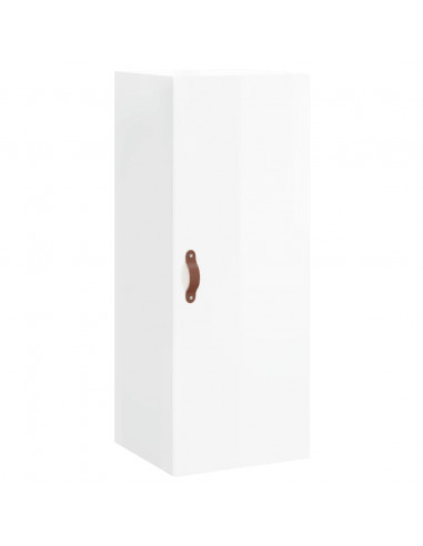 Credenza 34,5x34x180 cm in Legno Multistrato Bianco Lucido