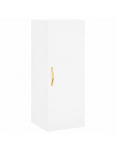 Credenza Bianca 34,5x34x180 cm in Legno Multistrato 2