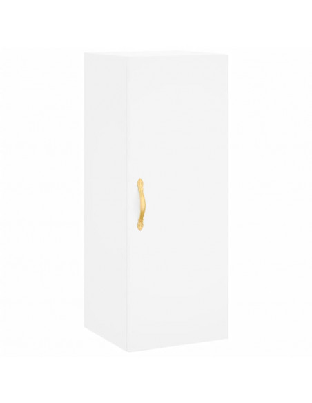 Credenza Bianca 34,5x34x180 cm in Legno Multistrato