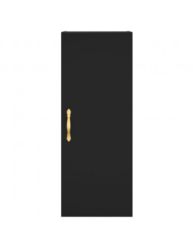 Credenza Nera 34,5x34x180 cm in Legno Multistrato