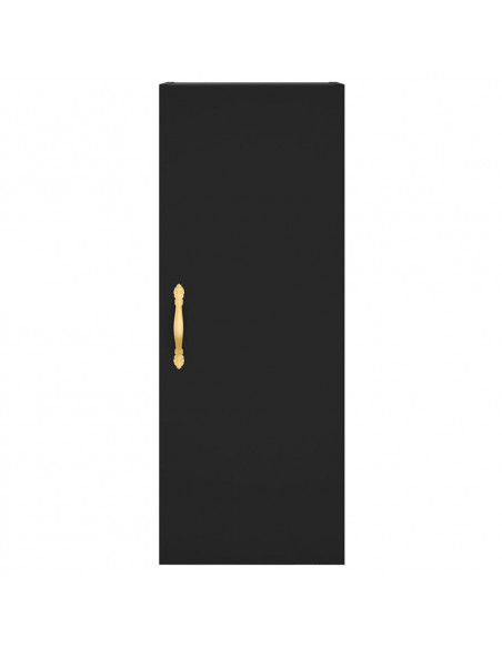 Credenza Nera 34,5x34x180 cm in Legno Multistrato