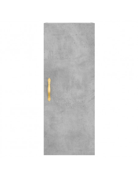 Credenza Grigio Cemento 34,5x34x180 cm in Legno Multistrato