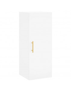 Credenza Bianca 34,5x34x180 cm in Legno Multistrato 2