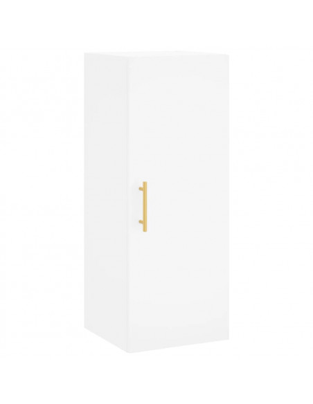 Credenza Bianca 34,5x34x180 cm in Legno Multistrato
