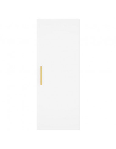 Credenza Bianca 34,5x34x180 cm in Legno Multistrato