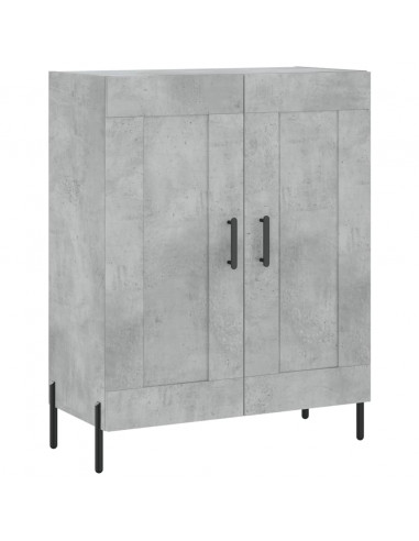 Credenza Grigio Cemento 69,5x34x180 cm in Legno Multistrato