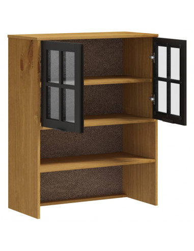 Scaffale per Credenza Anta in Vetro FLAM Legno Massello di Pino