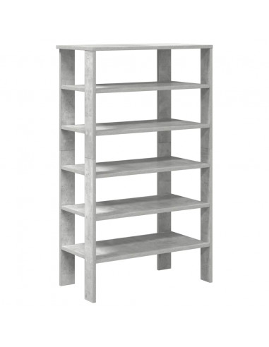 Scarpiera Grigio Cemento 61x32x105 cm in Truciolato