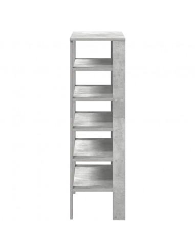 Scarpiera Grigio Cemento 61x32x105 cm in Truciolato