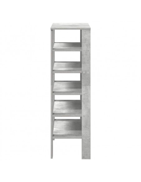 Scarpiera Grigio Cemento 61x32x105 cm in Truciolato
