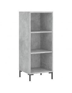 Credenza Grigio Cemento 34,5x34x180 cm in Legno Multistrato 2