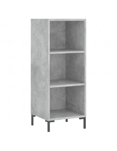 Credenza Grigio Cemento 34,5x34x180 cm in Legno Multistrato