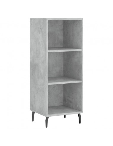 Credenza Grigio Cemento 34,5x34x180 cm in Legno Multistrato