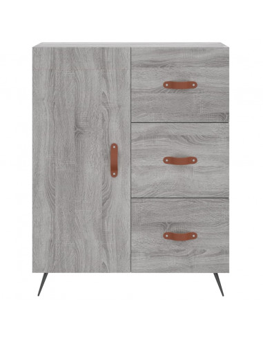 Credenza Grigio Sonoma 69,5x34x180 cm in Legno Multistrato