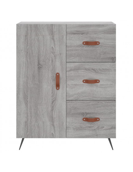 Credenza Grigio Sonoma 69,5x34x180 cm in Legno Multistrato