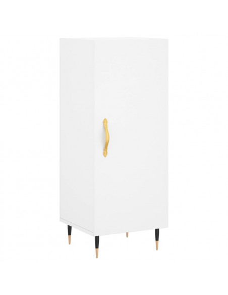 Credenza Bianca 34,5x34x180 cm in Legno Multistrato