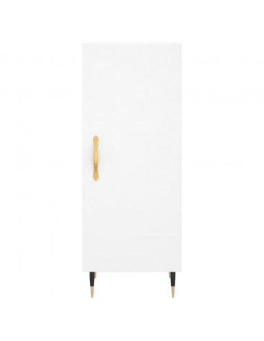 Credenza Bianca 34,5x34x180 cm in Legno Multistrato