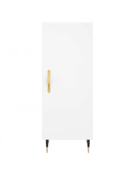 Credenza Bianca 34,5x34x180 cm in Legno Multistrato